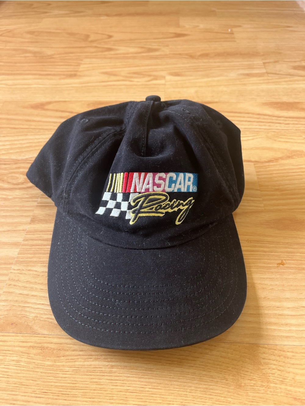 Nascar Black Kids Cap with Multicolor Embroidered Logo